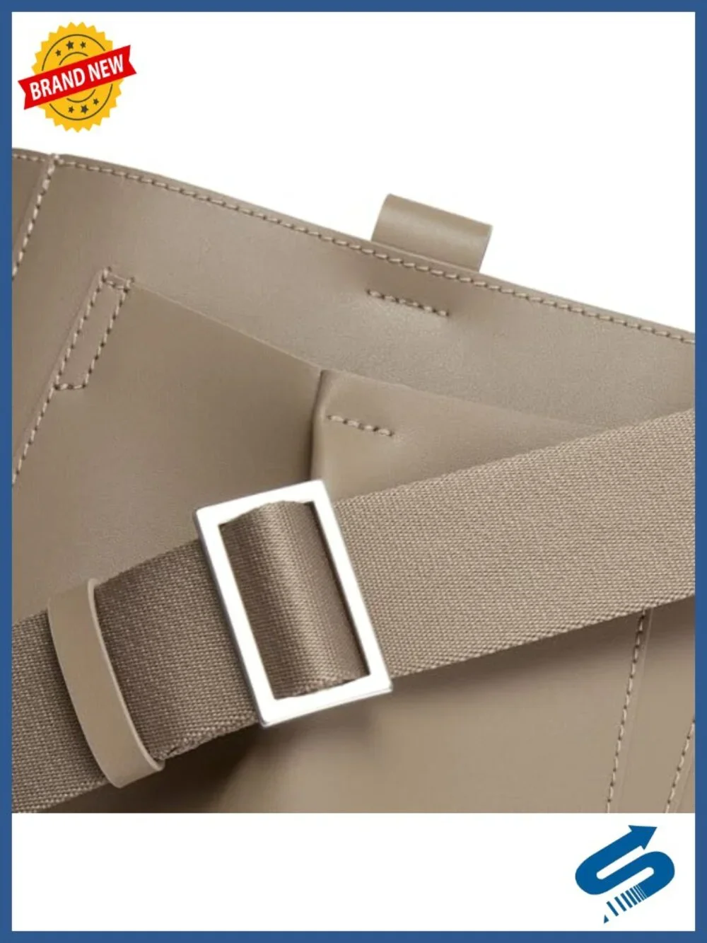 100% Full-Grain Leather Mini Crossbody Bag with Adjustable Strap